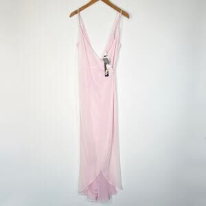 Flora Nikrooz Pink w/ Bead Detail Maxi Slip Dress NWT